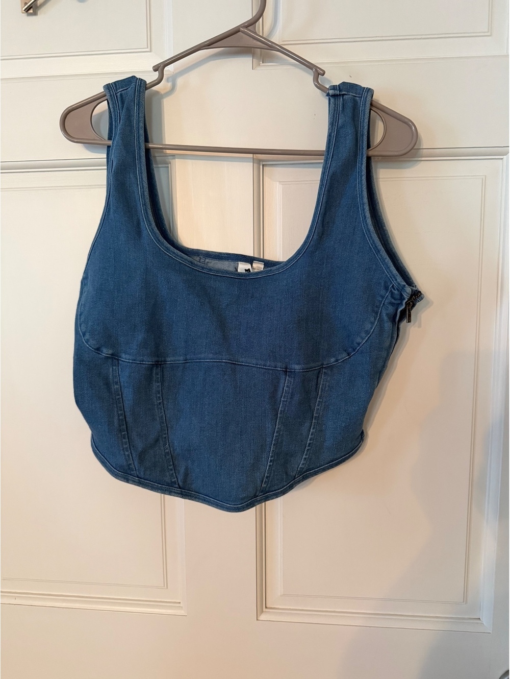 PINK Victoria's Secret XL Denim Crop Top Tank